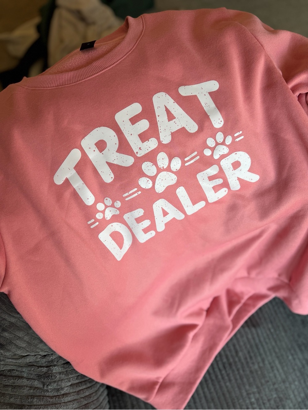 Treat Dealer Pink Dog Lover Sweatshirt from SHEIN.